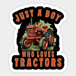 Farm Vehicle Country Life Boy who loves tractors Truck Boy Sticker